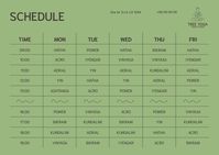 Creative Hand-drawn Tree Yoga Gym Schedule