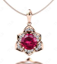 We are Pleased to welcome you in our Store-    TheLesBijoux Short Description about the item-  This Pendant is Made With a Round Cut Ruby Gemstone and the accented stones in this Pendant., are the Moissanite to adorn the look of this beautiful Pendant.. a unique piece to wear occasionally or can be used regularly. Can be offered as a gift to your loved ones, to make them feel special. MATERIAL AVAILABILITY- ( 925 Sterling Silver/ 14k solid gold(white gold / rose gold / yellow gold?  950 Solid Platinum  We make sure that you know that you're getting high quality hand-made crafted jewelry when you purchase items from our store. This beautiful Pendant.. is made to order. Available in all the Required Materials. ( 925 Sterling Silver/ 14k/18k solid gold(white gold / rose gold / yellow gold can