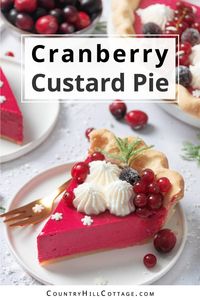 Cranberry Custard Pie