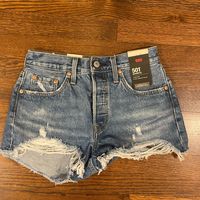 Brand New, Never Worn Size 25 High Waisted Cropped Shorts