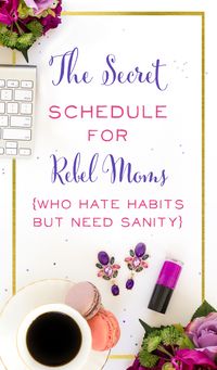 If you're a rebel mom we know two things about you 1) you're awesome and 2) you don't want to be tied down to a schedule! But we all can admit that life with kids is a bit chaotic :) This strategy is perfect for all the rebels out there - who still need to get things done!