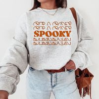 Spooky Season Crewneck,Spooky Season Sweatshirt, Vintage Spooky Season Sweatshirt, Retro Spooky Season Sweatshirt, Spooky Season Shirt, Spooky Season ♥ The CREWNECK * This is a Gildan 18000 crewneck sweatshirt. * Detailed sizing information can be found in the size chart in the photos. * Printed in the USA. ♥ CARE ＊Machine wash cold, inside-out, gentle cycle ＊Wash with mild detergent and similar colors ＊Tumble dry low or hang-dry ＊Do not bleach or fabric softeners ＊Do not iron directly onto th