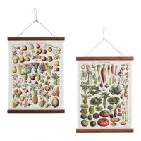 Fruit And Vegetable Linen Scroll Wall Hangings | World Market