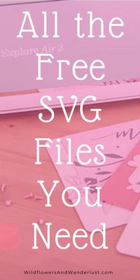 We've got the ultimate list of free SVG files that you can download and use for all of your projects.  Some of them even include a free commercial license!  Get started on all those projects today! WildflowersAndWanderlust.com #svg #cutfiles #silhouette #cricut #makersgonnamake