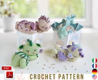 Sleeping Crochet Dragons Amigurumi Pattern, Pdf, Eng, Ger, Ita, Fra - Etsy