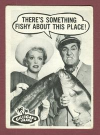 1965 Topps Trading Card Gilligan's Island TV Show # 17 Lovey & Mr. Howell There's something Fishy about this place!