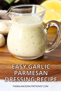 Make your salads irresistible with this parmesan salad dressing. Packed with garlic and lemon garlic flavors, this creamy dressing is perfect for any green salad. It's the best homemade salad dressing and undoubtedly the best parmesan salad dressing you'll ever try. Follow this parmesan dressing recipe for an easy and delicious easy salad dressing for greens.