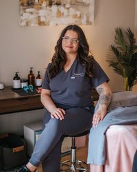 professional Esthetician branding shoot,the woman behind the steamer 🫧 this is my main photo I now use for branding or "head shot" purposes!