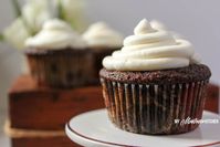 Chocolate Cupcakes with Whipped Cream Cheese Frosting (THM-S, Low Carb,