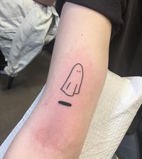 Follow @TATTOOWONDERLAND on Pinterest for more!! Tiny ghost tattoo