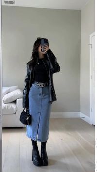 Fall outfit ideas | fall aesthetic | denim skirts | maxi skirt | modest fall outfit | winter outfit, Comfy aesthetic, vibe, messy, chaotic academia, light academia, dark academia, studying, life, love, night, dark, light, inspiration, room inspiration, that girl, that girl but chaotic, pretty, 70s, decor, 90s aesthetic, vintage aesthetic, that 70s show, that 90s show, friends, tv show, spring fashion 2023 trends, fall fashion outfits, spring, fall fashion, fall 2023, spring trends, brown, dark aesthetic, classic fashion, brunette, comfort, Pinterest fashion, Pinterest outfit, outfit inspiration, inspo, ootd, study inspo, study motivation, collage, motivational, academic validation, school stuff, cool girl, downtown girl, college outfits, back to school outfits