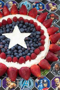 Captain America Fruit Tray - This Ole Mom