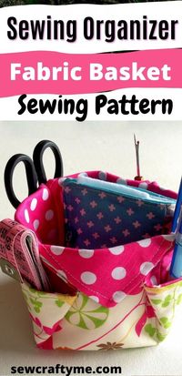 Learn how to sew these DIY Sewing room organizer baskets to tidy up your sewing room. This an easy sewing project, perfect for a beginner seamstress. This free sewing tutorial will take you through easy and quick steps to make a sewing caddy in minutes.