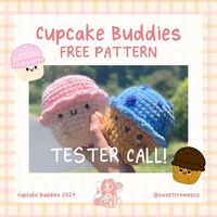 [CLOSED] 🧁I am finally getting around to writing up my Cupcake Buddies (no-sew) pattern, and I need 4-6 crochet artists who can help me… | Instagram