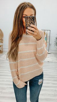 Striped Pink Sweater - UOIOnline.com