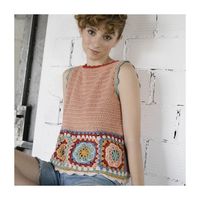 African Daisy Crochet summer Top Pattern By Ameskeria (99999-615-2)¦ Katia.com