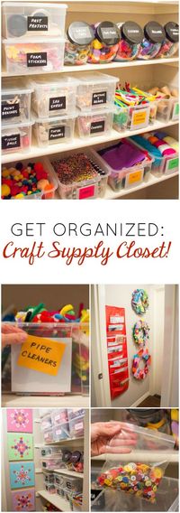 Love this organized craft supply closet!!