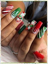 (Sponsored) Christmas Nails Acrylic - Visit to get the best designs. #christmasnailsacrylic