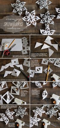 Making 3-D Paper Snowflakes