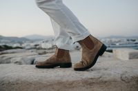 Have you considered taking a dream vacation to Greece? Explore using light, natural tones in your style to compliment the natural beauty of the landscape. Our Men's Dress Series boot can add the right amount of sophistication to your vacation outfit.  #blundstone #blundstoneboots #blundstoneusa #leatherboots #chealseaboots #outfitideas  #dressboots #greekstyle #vacationstyle #beachstyle