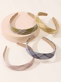 Multicolor Casual Collar  ABS Plaid Wide Headband Embellished   Women Accessories