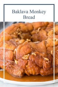 Baklava Monkey Bread is a delicious twist on two classic treats. Sweet, sticky flavors of baklava combined with the pull-apart fun of monkey bread makes it perfect for sharing. This recipe is easy to make and uses simple ingredients for a dessert that feels special but isn’t complicated.