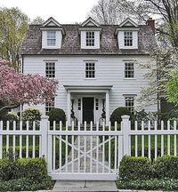 traditional white and black home