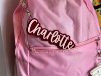 Personalized Diaper Bag Name Tag, Acrlyic Name Tag Keychain, Kids Name Tag Keychain, Backpack Tag, Nurse Bag Name Tag