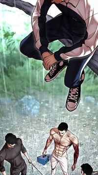 4 major crews vs gun ◞lookism • 외모지상주의. #webtoon #lookism508