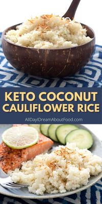 Coconut Cauliflower Rice is an astonishingly easy keto side dish with a distinctly tropical flair. Subtly sweet and tender, it pairs perfectly with your favorite low carb fish or chicken.