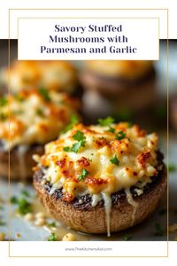 Indulge in these irresistible Stuffed Mushrooms with Parmesan and Garlic! 🍄🧄 Perfect as appetizers or a savory side, each bite is packed with rich, cheesy goodness and aromatic garlic. Easy to make and sure to impress your guests! Discover the full recipe at www.TheKitchensAid.com.   #StuffedMushrooms #Parmesan #GarlicLovers #Appetizer #Foodie #EasyRecipes #TheKitchensAid