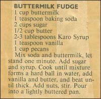 Roots From The Bayou: Family Recipe Friday ~ Buttermilk Fudge