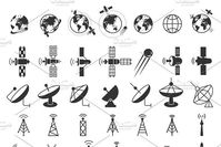 Satellite icons vector set for $5.00 #icon #technology #IconDesign #TechnologyIcons #BestIcons #IconCollection #designcollection #GraphicDesign #graphic #designresource #BestDesignResources