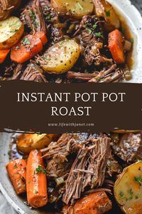 This juicy and tender Instant Pot pot roast with potatoes and rich gravy is the ultimate family-friendly comfort food! With easy one-pot prep, you can have this nostalgic meal on the table in just about an hour.