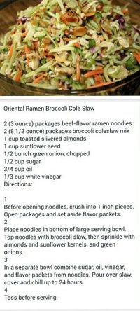 Oriental Ramen Broccoli Slaw More