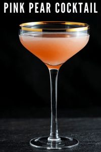 The Pink Pear Gin Cocktail is a pear, grapefruit and orange drink. This cocktail recipe is bright and citrusy, perfect for fall or winter. 