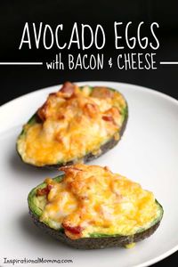 Avocado Eggs with Bacon & Cheese