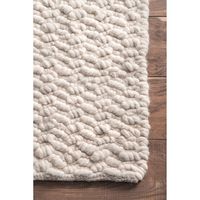 nuLOOM 8 X 10 (ft) Wool Ivory Indoor Chevron Area Rug in the Rugs department at Lowes.com