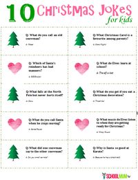 10 Christmas Jokes For Kids (with printable) - School Mum