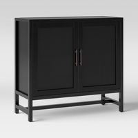 Warwick 2 Door Cabinet Brown - Threshold™: Transitional Style, Adjustable Shelves, Wood Veneer Finish : Target