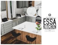 Simsational Designs: Essa Kitchen - Modern Kitchen Set with 14 New Objects