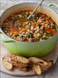 winter minestrone& garlic bruschetta