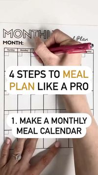 Difficulty: Easy     Grab the easy meal planning guides on my website easybudgetblog.com!   • Monthly Calendar (emailed to you every month!)  • List of meal ideas  • Grocery list  • Set aside time every month to #mealplan