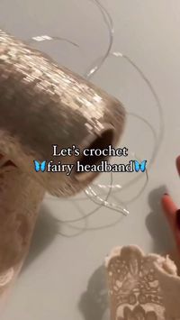 Credit to wonder.netting on instagram #crochet #crocheting #crochetlove #crochetersofinstagram #crochetinspiration #crochetstuffypattern #fairyheadband #fairytail #fairy #fairycore #acotar #acotarnightcourt #acotarfanart #acotar feyre