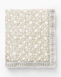 With an elegant floral pattern, the Arcadia Block Print Quilt is a simple piece that layers both character and texture into bedding. The classic diamond quilting on the soft cotton adds refinement to this quilt, making it the perfect detail for a crib or children’s bed.