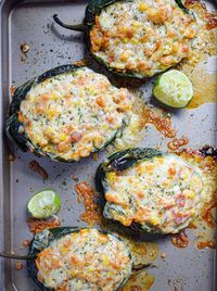 Chicken Stuffed Poblano Peppers - The Jam Jar Kitchen