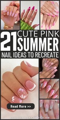 Explore 21 beautiful pink summer nail ideas that you'll absolutely love. From soft pastels to vibrant neons, these nail designs are perfect for the summer season.