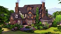 New Speed Build! 🤍🌹  I built a Large Tudor Family Home with a Secret Basement! 🗝️  Hidden between bookcases is a door to the nectar cellar, most sims think it stops there but if you go searching you will discover more…💰