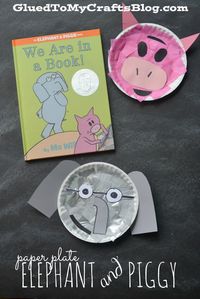 Paper Plate Elephant & Piggie - Kid Craft