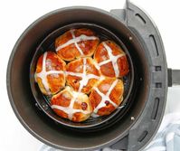 Air Fryer Hot Cross Buns - Fork To Spoon